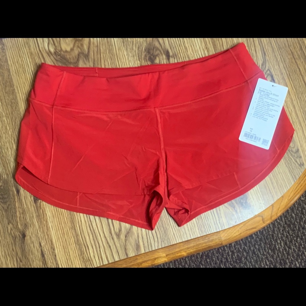 Speed Up LR Short 2.5” *Lined Color: Red Size: 10